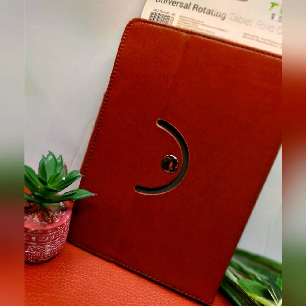 Universal Rotating Tablet Folio Case Fit 7 To 8 In Tablets Rotates 360